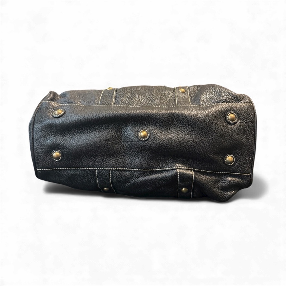 J. Crew Collection Brown Leather Shoulder Bag with Gold/Brass Accents - Picture 5 of 8